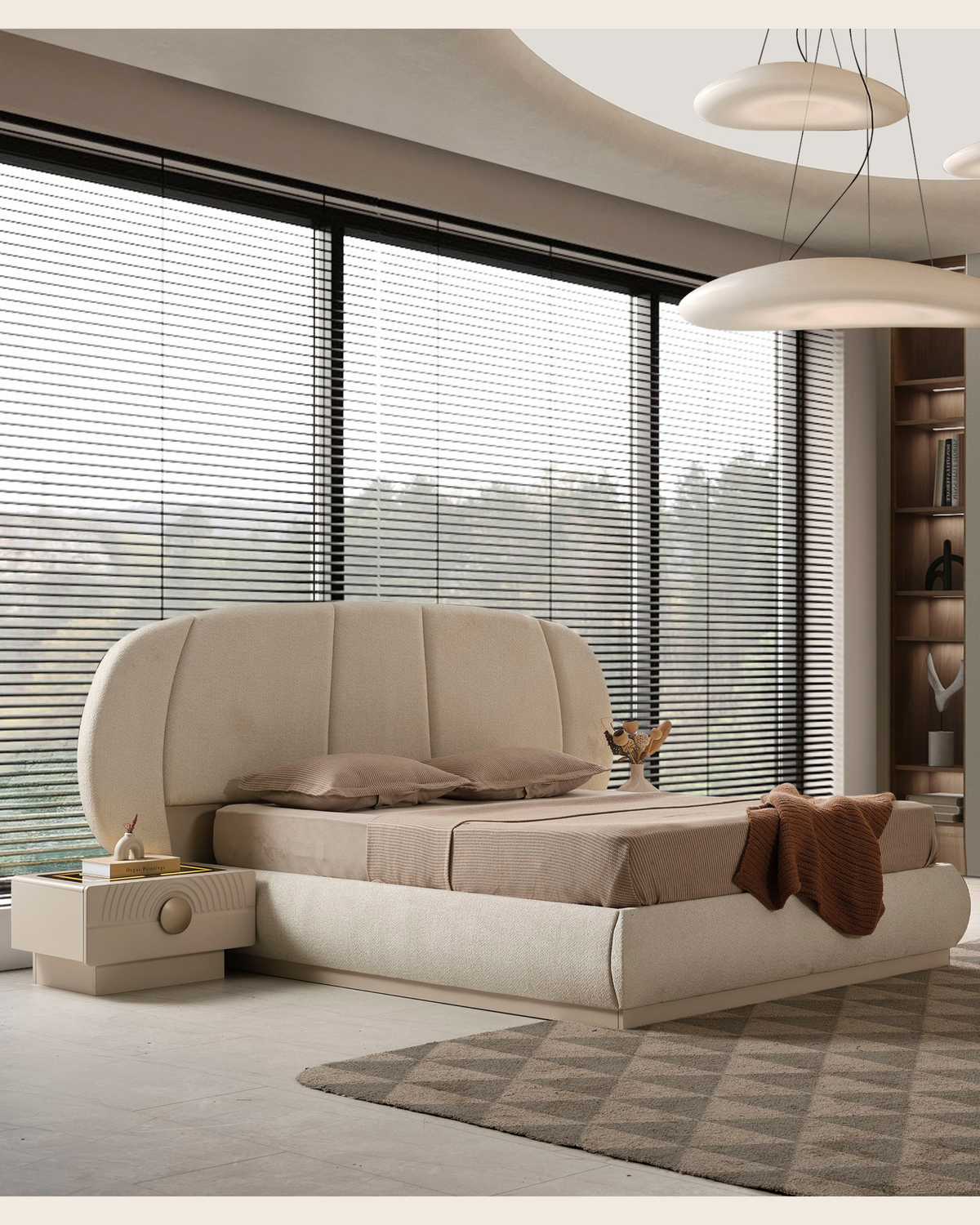 Alyans Schlafzimmer-Set mit Schminktisch – Komplettes Schlafzimmer mit 6-türigem Kleiderschrank