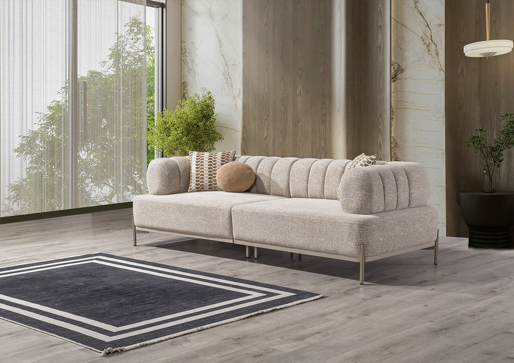 Madrid Sofa Set – Modernes Sofa mit Schlaffunktion und integriertem Beistelltisch
