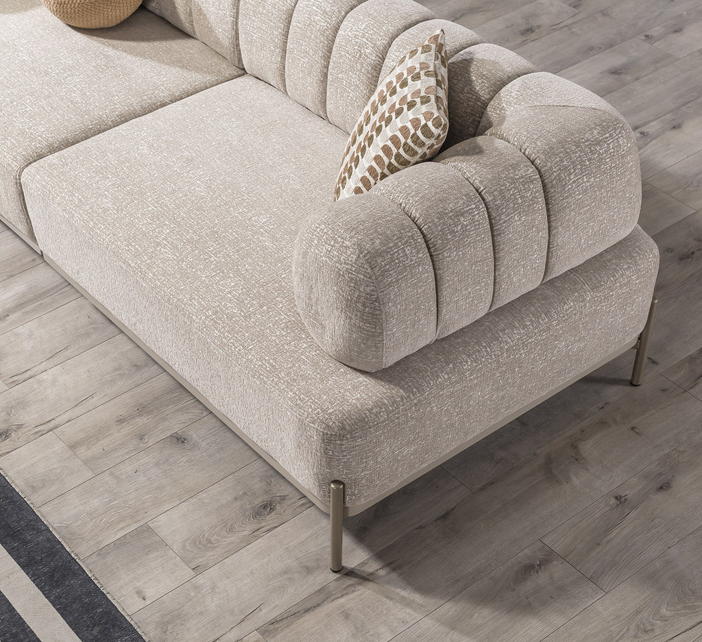Madrid Sofa Set – Modernes Sofa mit Schlaffunktion und integriertem Beistelltisch