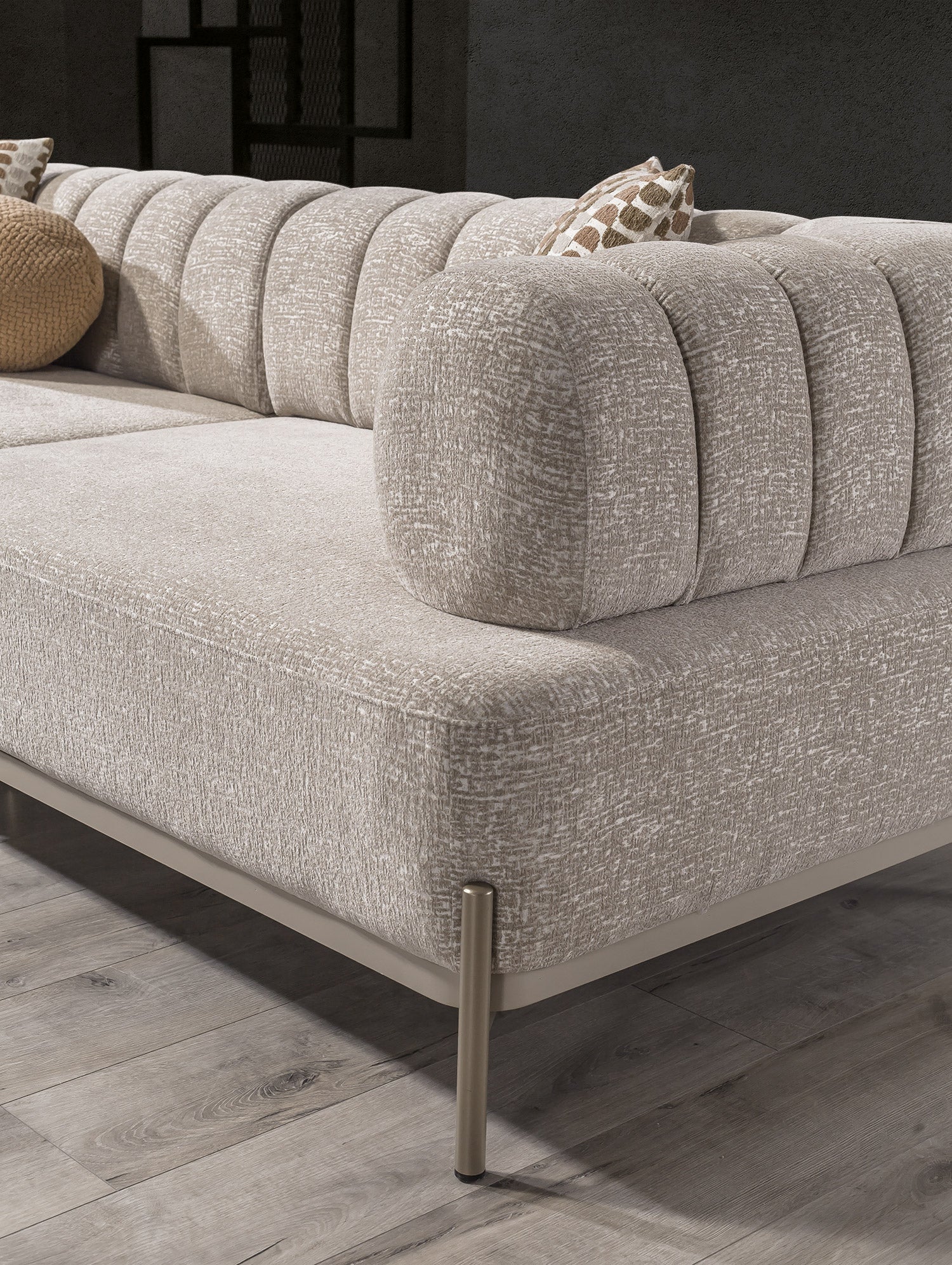Madrid Sofa Set – Modernes Sofa mit Schlaffunktion und integriertem Beistelltisch