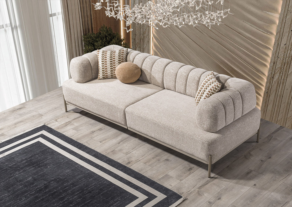 Madrid Sofa Set – Modernes Sofa mit Schlaffunktion und integriertem Beistelltisch