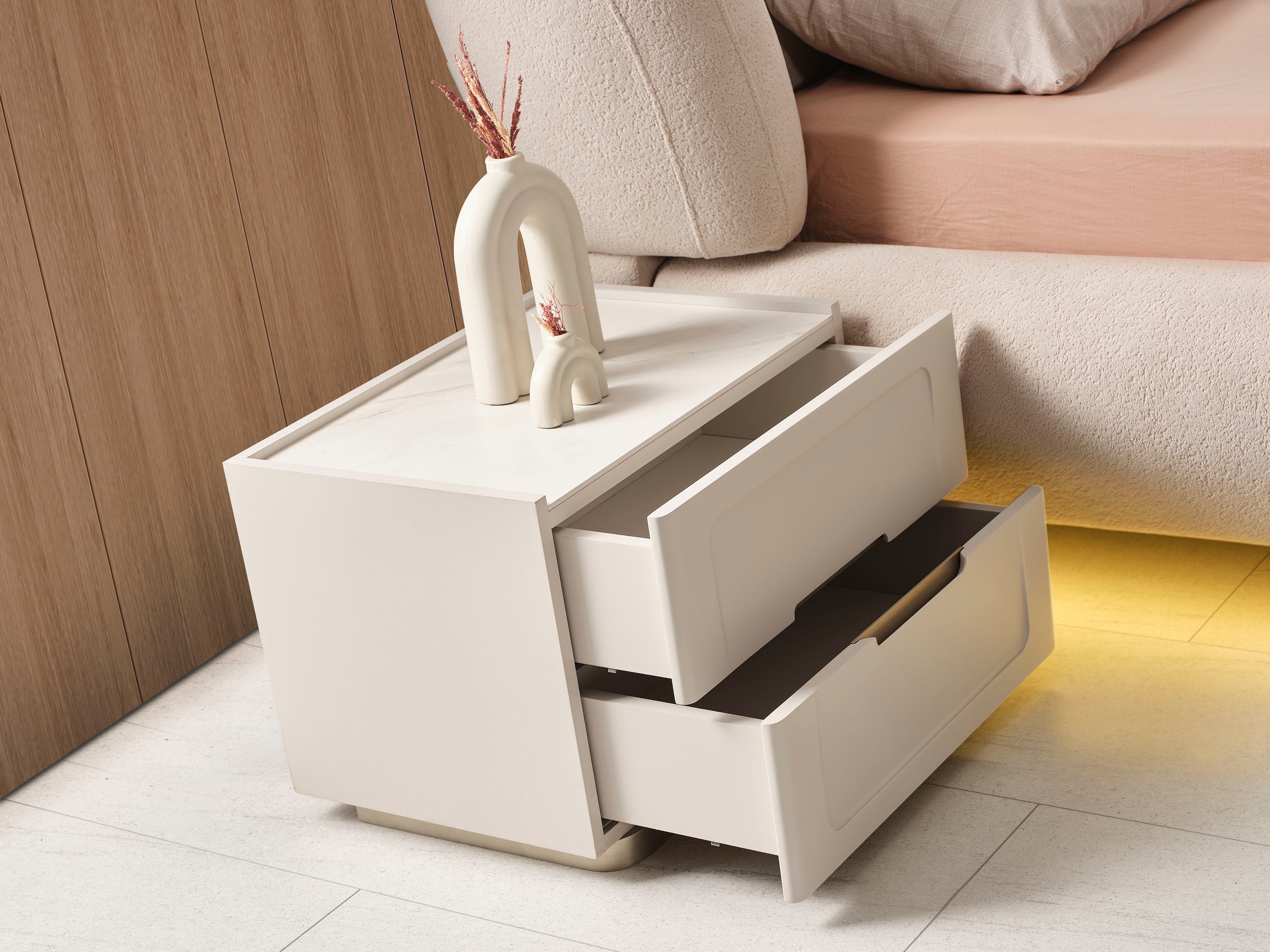 Aspera Schlafzimmer - Set Modernes Komplettschlafzimmer mit 6-türigem Kleiderschrank und LED