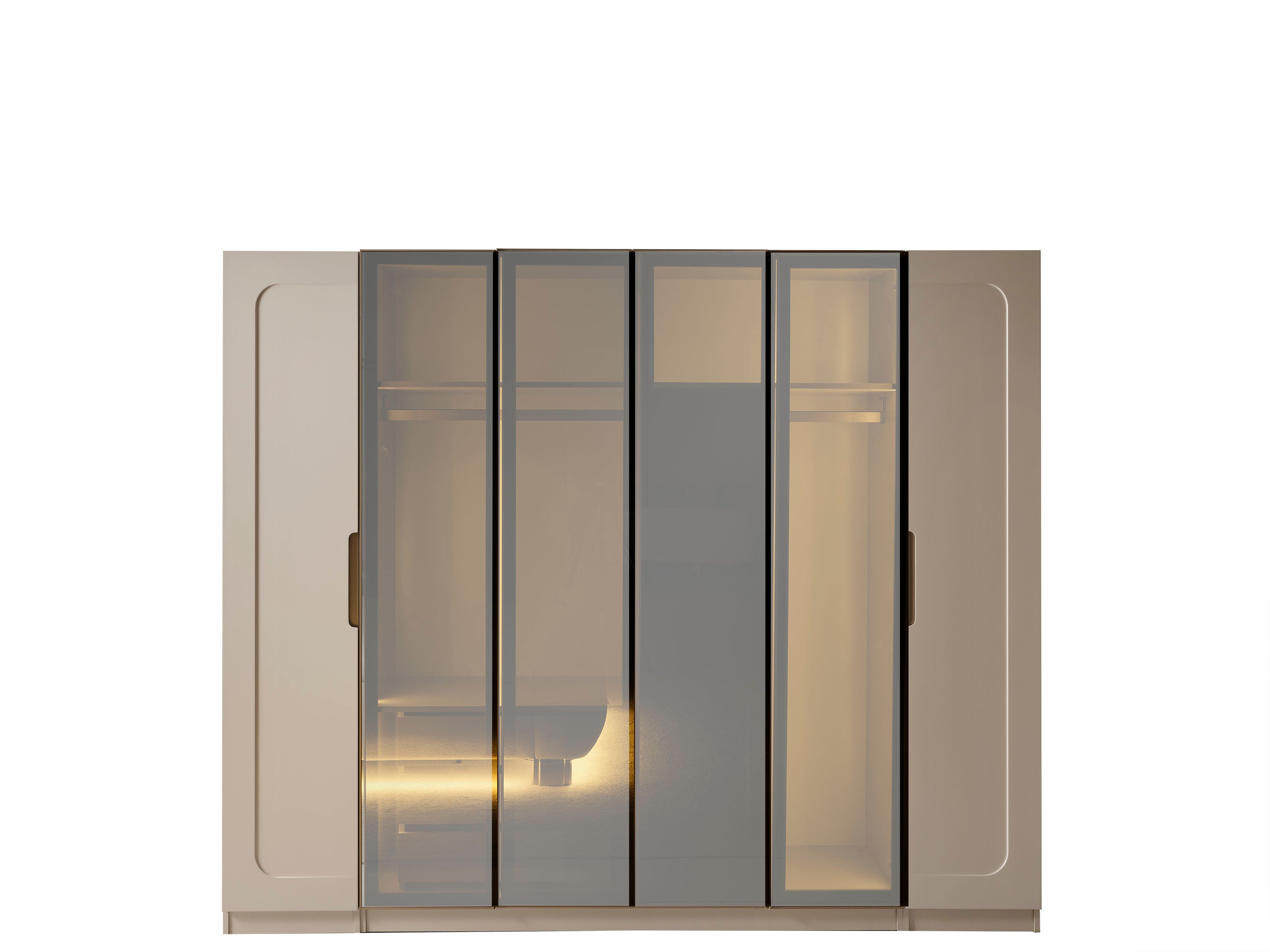 Aspera Schlafzimmer - Set Modernes Komplettschlafzimmer mit 6-türigem Kleiderschrank und LED